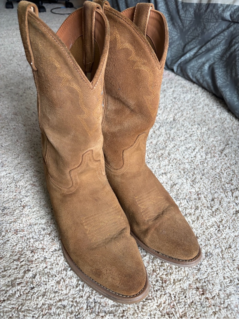 Laredo Brown Suede Cowboy Boots Size 10.5D
